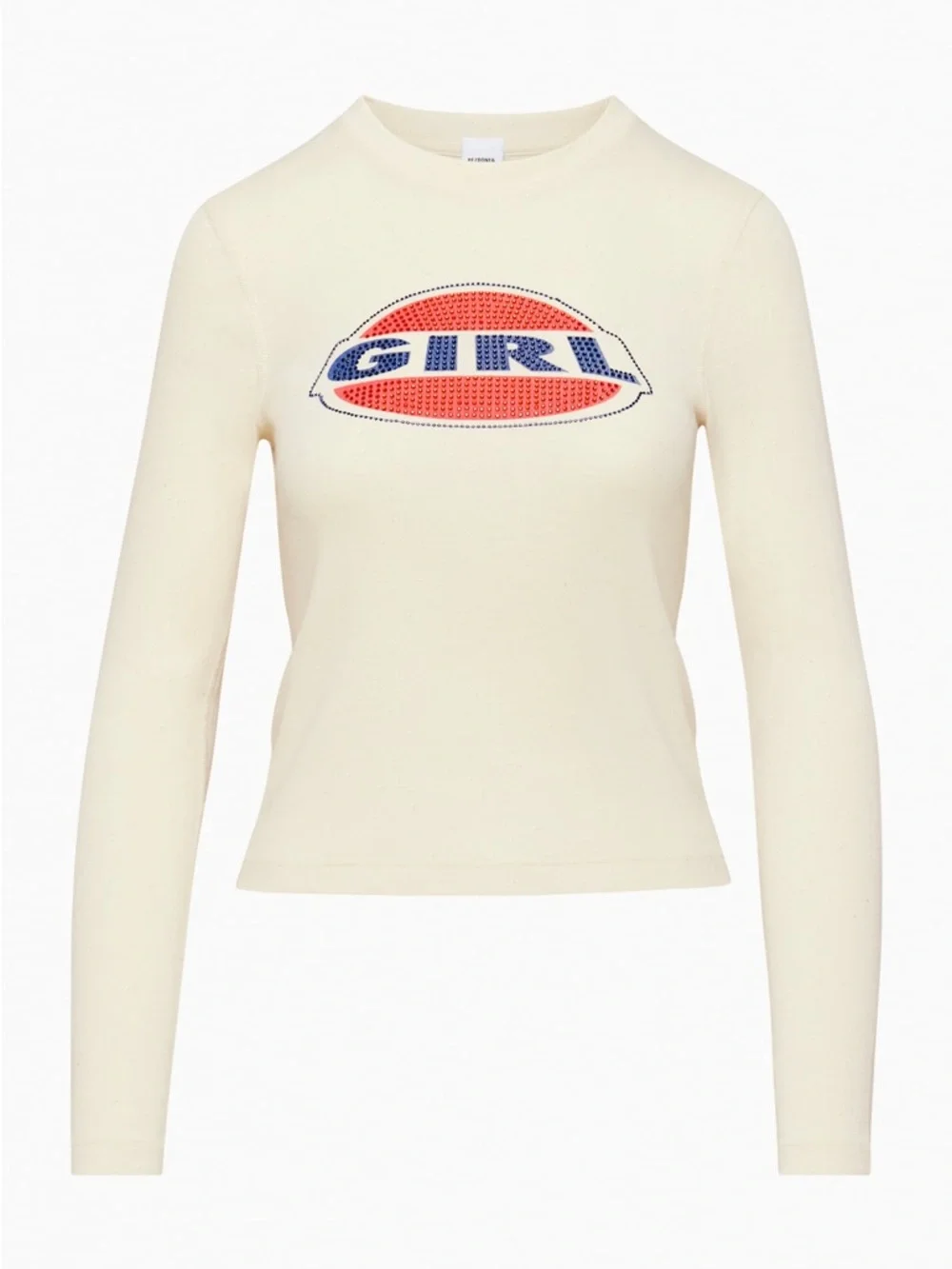 RE/DONE '90s Baby Longsleeve Girl Sparkle Shirt Size Small BNWT - Picture 3 of 4